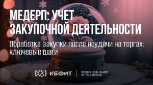 КБФИТ: МЕДЕР. Обработка закупки после неудачи на торгах: ключевые шаги.