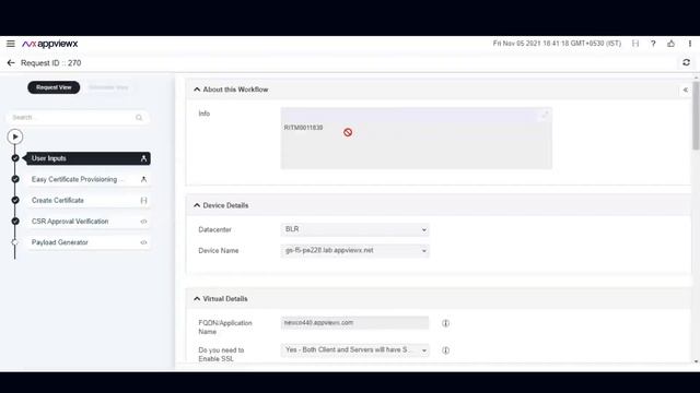 SNOW AppViewX Orchestration of Application Security Services by Line of Business Service Catalog