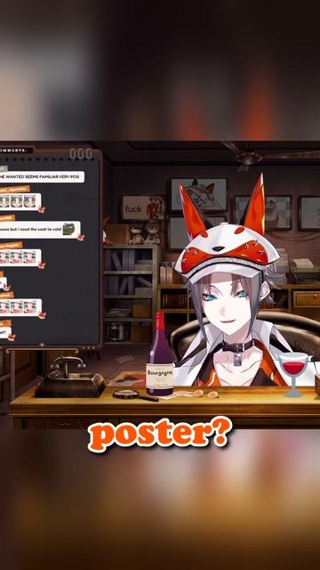 WANTED LUCA Poster spotted in Mysta's new room #NIJISANJI_EN #shorts #vtuberen #luxiem #vtuber