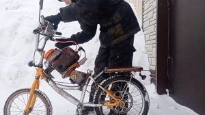 Самодельный мотоцикл из бензопилы Урал.