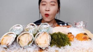 해물 모듬회 전복회,관자회,멍게,바다포도 리얼사운드 먹방 ASMR RAW SEAFOOD MUKBANG EATING SOUNDS NO TALKING | NAJIN