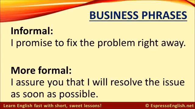 Formal and Informal English Phrases for Business смотреть онлайн