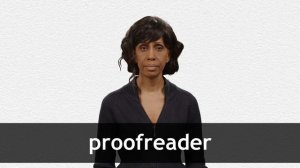 How to pronounce PROOFREADER in American English