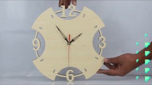 Wooden stylist wall clock