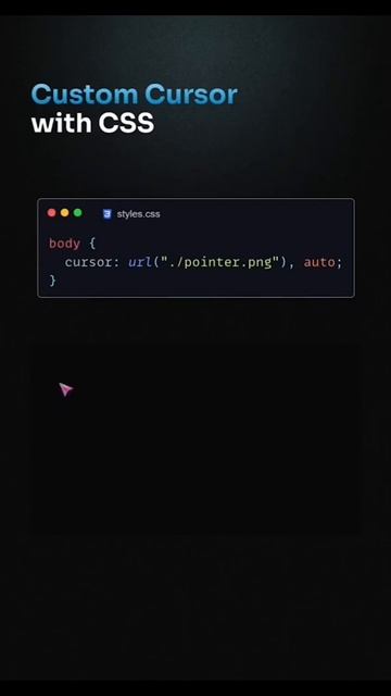 Implement custom Cursor with CSS.#programming#javascript #html #css #webdevelopment#developer#codin