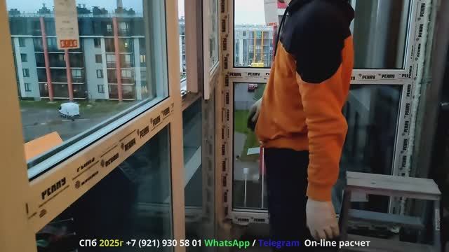 Остекление балкона АП-квартпал Пушкинский, Замена холодного остекления на теплое ЖК самое сердце.