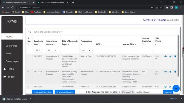 Research Publication Management System