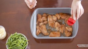 Куриное филе со стручковой фасолью