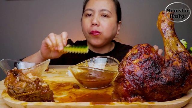 HONEY GLAZED GARLIC CHICKEN | MUKBANG PHILIPPINES | MOMSHIE RUBY