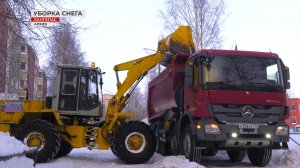 Снегоуборка в Лангепасе продолжается