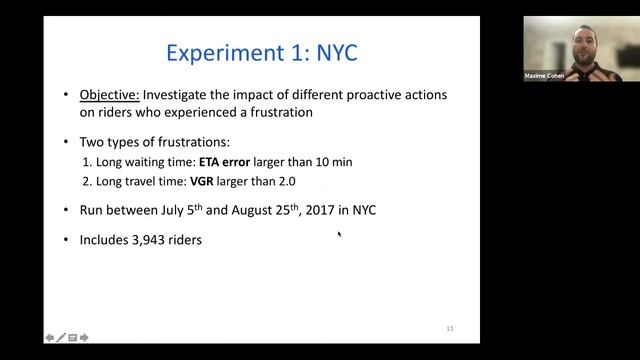 Frustration-based promotions: Field experiments in ride-sharing, Maxime Cohen, 20/10/2021 смотреть онлайн