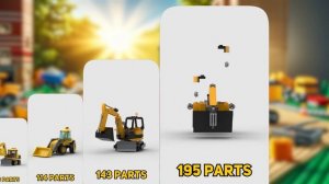 LEGO Excavators in Different Scales - Comparison