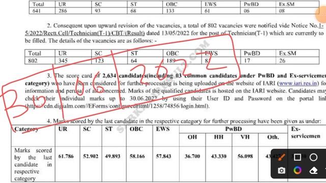 ICAR Result 2022 | How To Cheak Your Result | Icar Technician Cutoff 2022