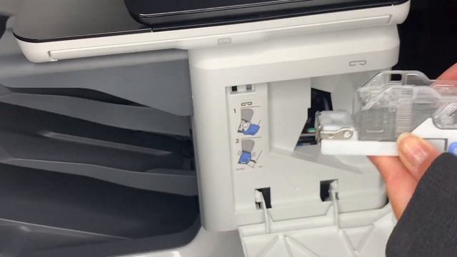 How To | Change Staples & Locate Keyboard HP E67660 Inner Finisher | Hendrix Business Systems смотреть онлайн