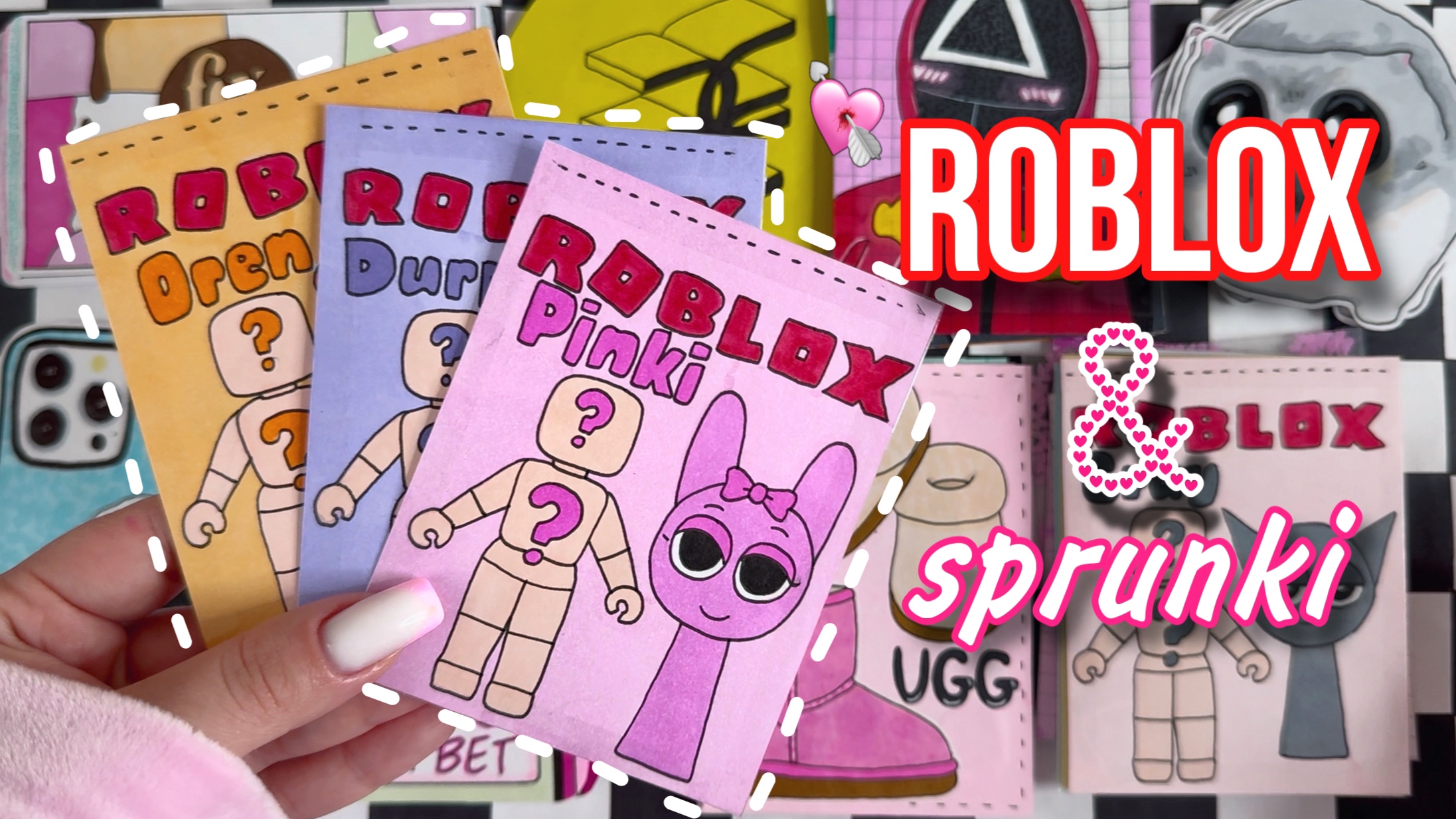 ROBLOX & СПРУНКИ💖Очень много наклеек🌼Какой у меня телефон?💗Бумажные сюрпризы✨Просто Бумажная
