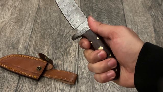 ASH DX4 Damascus Steel Custom Handmade Hunting Bushcraft knife 9 inches