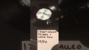 Stevie Wonder- I Just Called To Say I Love You From 1984 ( Vinyl 45 )