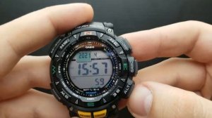 Casio Protrek PRG-240 - Setting time and date tutorial