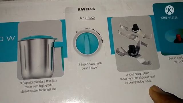 Havells Aspro 3 Mixer Grinder | हैवेल्स 500 वाट मिक्सर ग्राइंडर