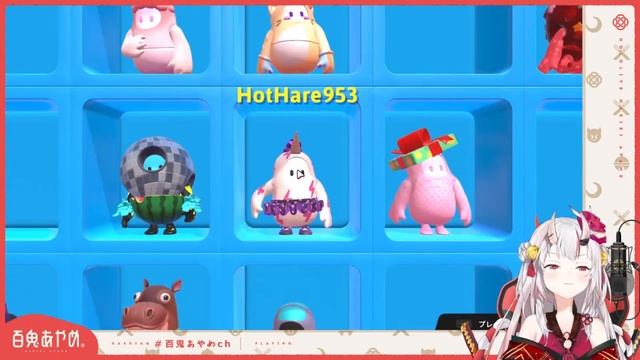 Аяме страдает в fall guys Hololive ru sub