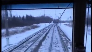Смоленск   Красное, Р Ж Д  сьемка из кабины машиниста электрички