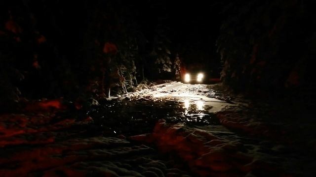Ночной оффроад (Light). Ломаем первый лёд. Pajero sport, Pajero sport 2, Kia Sorento
