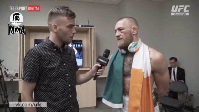 Коннор Макрегор Интервью после боя с Флойдом Майвезаром Connor MacGregor post-fight Interview