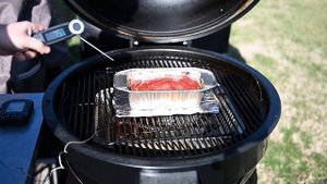 Keto BBQ Smoked Meatloaf on the Weber Summit Kamado