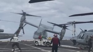 Видео катастрофы конвертоплана MV-22 Osprey КМП США