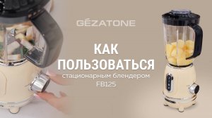 Как пользоваться стационарным блендером Gezatone FB125 1000W?