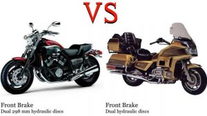 Yamaha Vmax 1200 vs Honda Goldwing GL 1200 Test specification comparison
