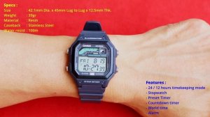Casio WS-1600H-8AV On The Wrist