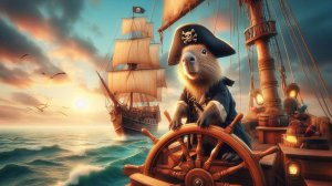 "Пират Капибара". Автор слов, музыки, клипа - Ведруса. Благодарю за помощь в создании песни внучку !