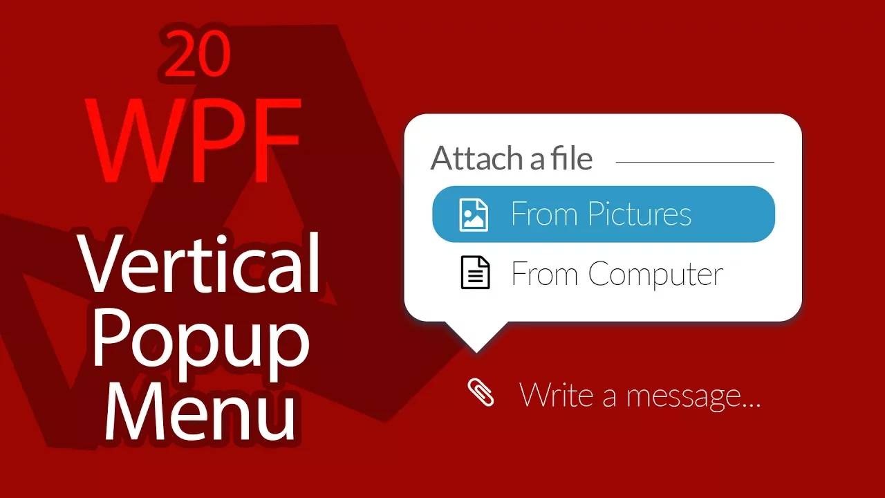 C# WPF UI Tutorials： 20 - Creating Vertical Popup Menu