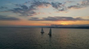 Антарес. Парусные яхты на закате