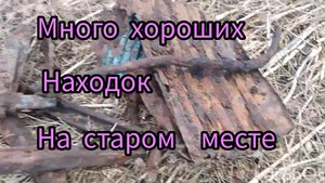 много хороших находок, по выбетым местам, металла коп на ферме