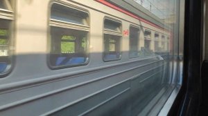 Электропоезд ЭД4М-0305 прибывает к о.п. Речной вокзал