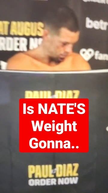 Nate Diaz VS Jake Paul Weigh In...🥶 #shorts #jakepaul #natediaz #boxing #fight
