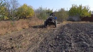 Сгребание Ботвы и Бурьяна ! Самодельный Трактор с Культиватором 1.8  !