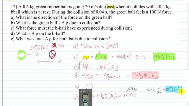 PHysics 11 Ch 6 momentum - Questions 12 on Impulse смотреть онлайн