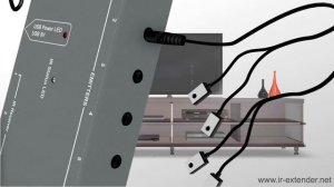 Remote Control IR Repeater/ IR Extender with 1 Receiver & 4 Emitters