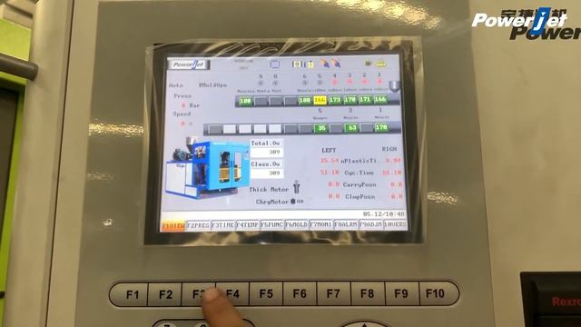 Powerjet High Speed Extrusion Blow Molding Machine Automatic Double station 500ml bottle