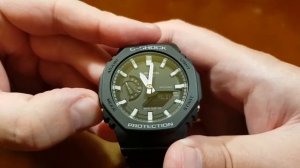 Casio G-Shock GA-2100-1AER - ustawienia zegarka [PL]