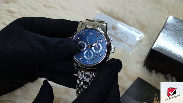 OLEVS 2889 Blue Dial Watch || Easy Shopping Zone || Bangla Watch Tutorial ||