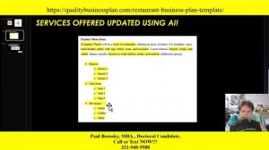 2024 Update: Advanced Restaurant Business Plan Template with AI Integration - Dr. Paul Borosky, MBA