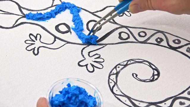 Як намалювати ящірку і створити картину акрилом і серветками смотреть онлайн