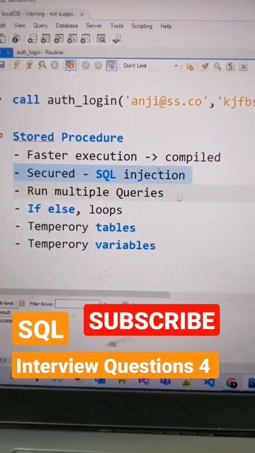 SQL Interview Questions, SQL Tutorial For Beginners Telugu, SQL Telugu Tutorial, My SQL DBMS #short