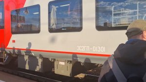 Отправление сдвоенной "Ласточки" Москва - Курск со станции Тула (Московский вокзал). 4 мая 2024г.