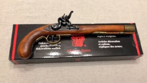 Пистолет кремниевый Кентукки США латунь, Kentucky pistol, USA 19th. C, Denix 1136/L