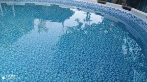 Самодельный скример для бассейна в работе!